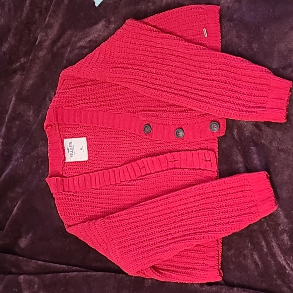 Cropped knitted sweater